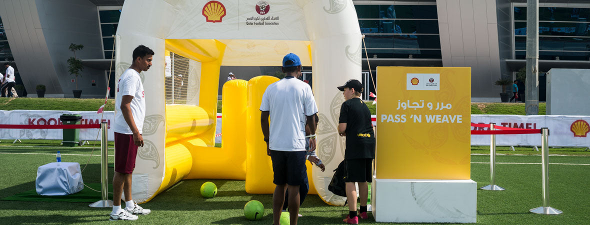 Airquee Sports Inflatables touch down in Qatar