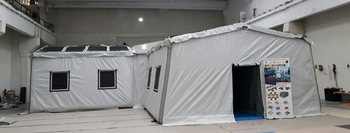 Solar Powdered Inflatable Tent Park created by O&H and Airquee