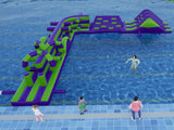 Piscine gonflable Curvigig verte et violette 9,4 m