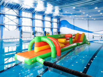 10m Twin Track Pool aufblasbar