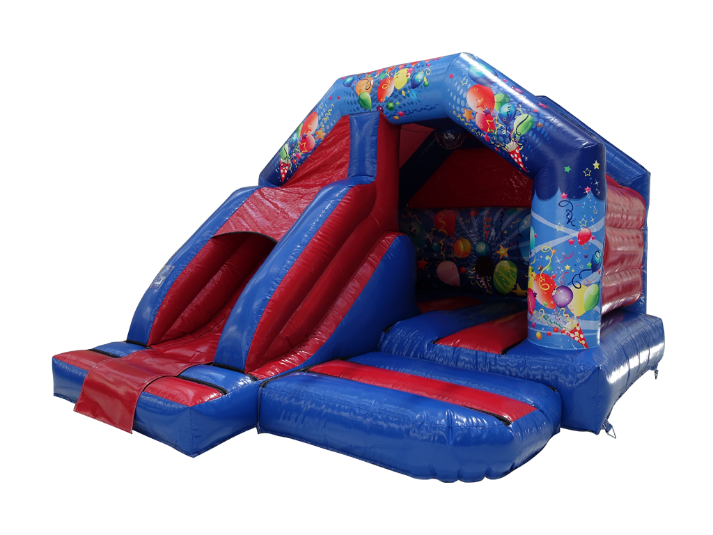 5x4m Blue & Red Party Front Slide Combi - Disco Ready