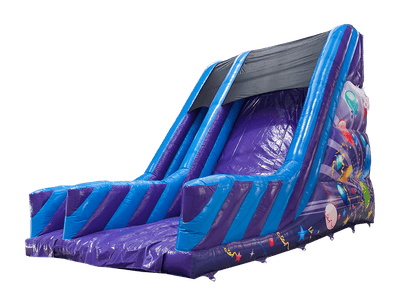 15ft Platform Purple & Blue Party Slide