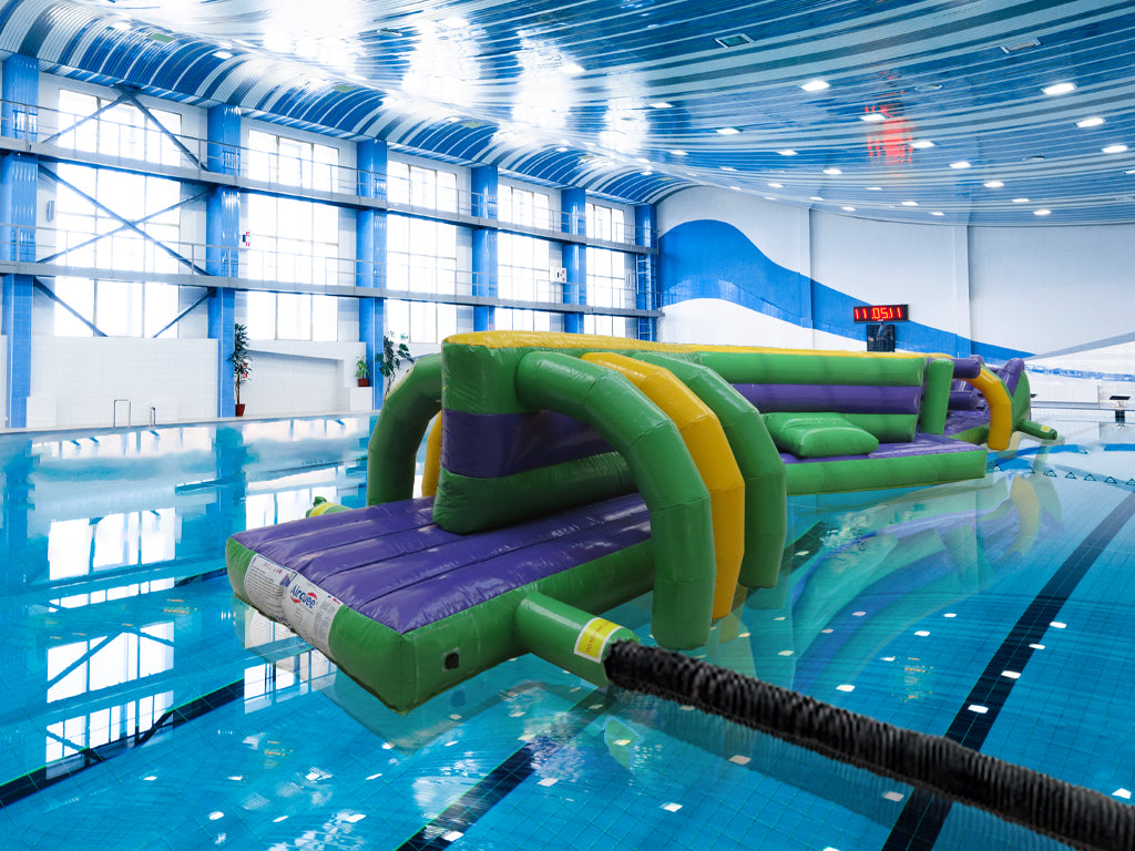 15m Blue & Red Zigga Zagga Pool Inflatable