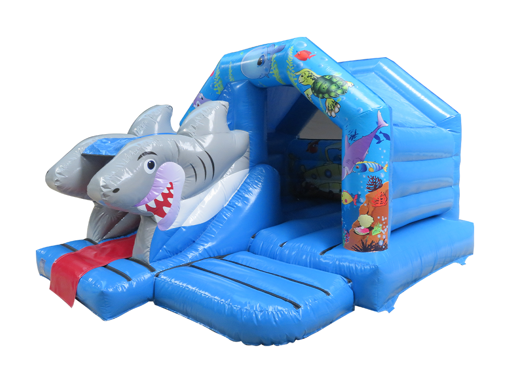15x12ft 3D Twin Head Shark Front Slide Combi