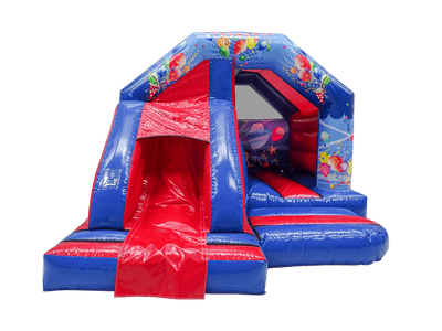 Combinado Escorrega Frontal Party Azul e Vermelho 5x4m