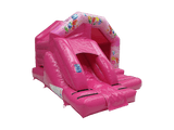 Combinado de tobogán frontal de fiesta rosa 5x4 m