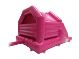 Combinado de tobogán frontal de fiesta rosa 5x4 m