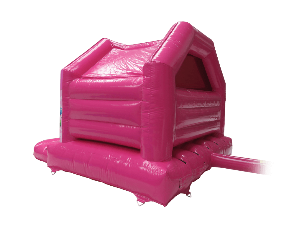 Combinado de tobogán frontal de fiesta rosa 5x4 m