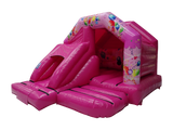 Combinato Scivolo Frontale Party 5x4m Rosa - Pronto per Disco