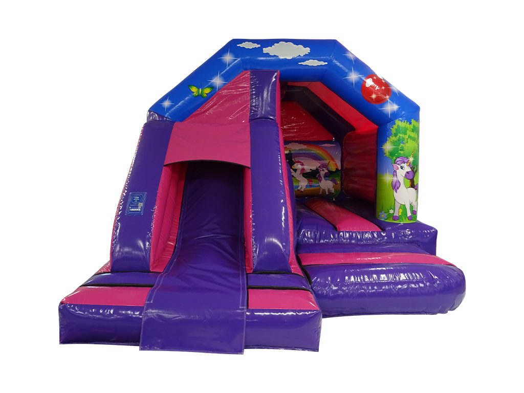 Combină tobogan frontal unicorn 5x4m - Pregătit pentru discotecă
