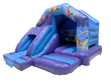 Combinato Scivolo Frontale Party 5x4m Viola e Blu - Pronto per Disco
