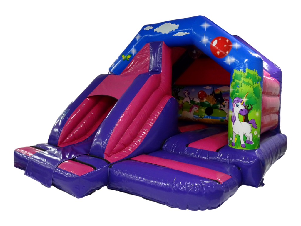 Combină tobogan frontal unicorn 5x4m - Pregătit pentru discotecă
