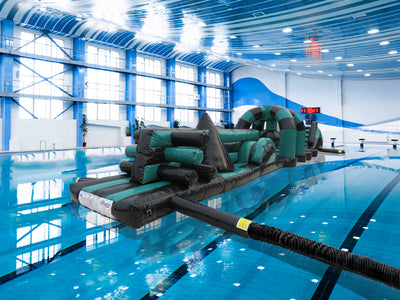 18m Green Super Double Trouble Pool Inflatable
