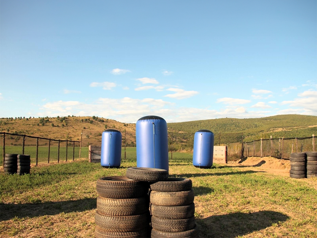 Ostacolo Paintball Cilindro Blu