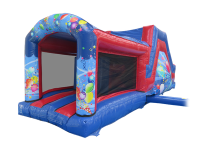 8m 1 Deel Blauw & Rood Feest Hindernisbaan