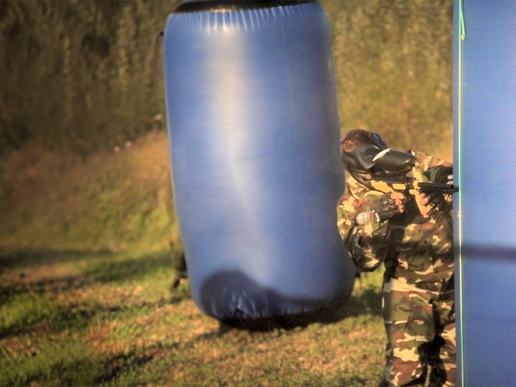 Ostacolo Paintball Cilindro Blu