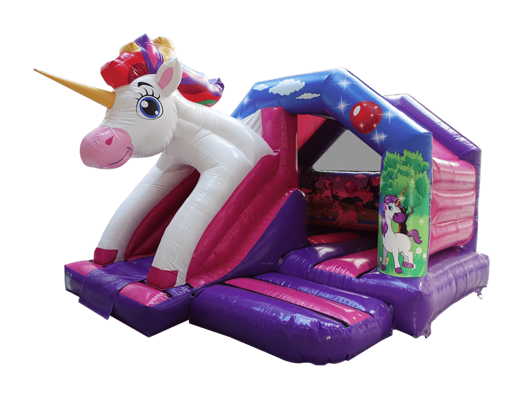 Combi toboggan avant 3D Licorne 5x4m