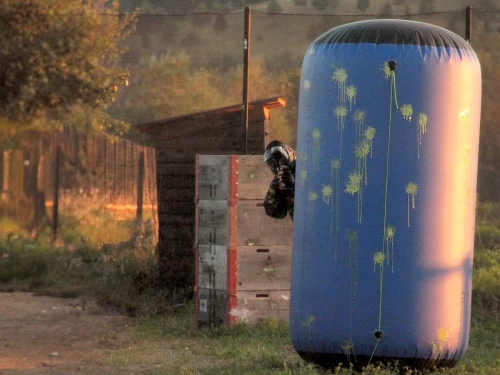 Ostacolo Paintball Cilindro Blu