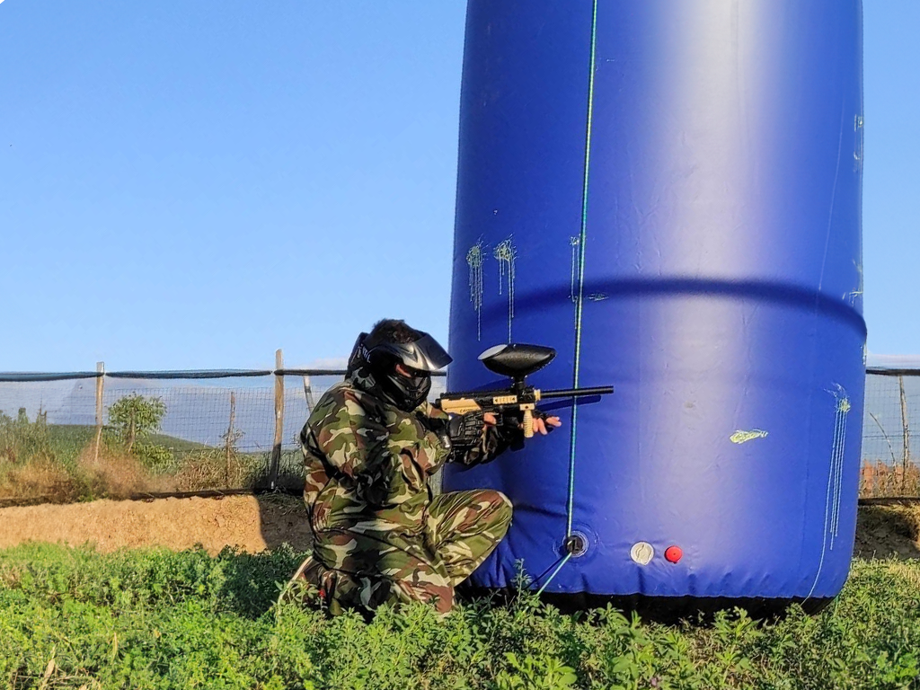 Ostacolo Paintball Cilindro Blu