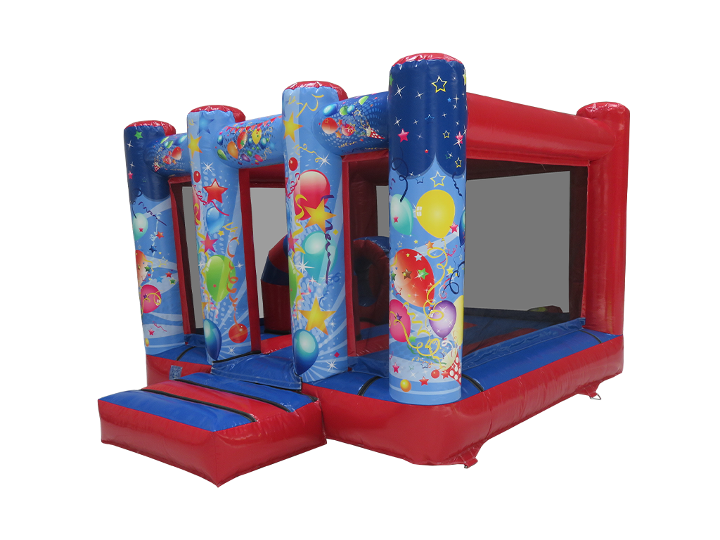 4m x 3m Blue & Red Party Midi Bouncer