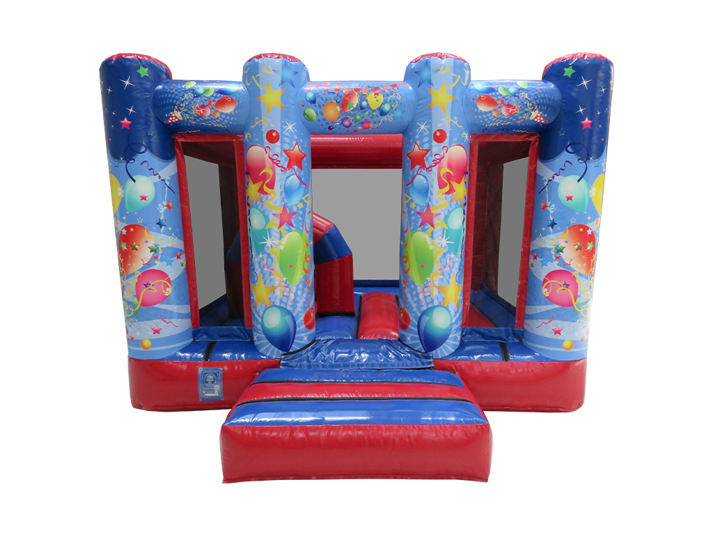 4m x 3m Blue & Red Party Midi Bouncer