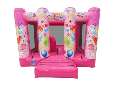 4m x 3m Roze Feest Midi Springkussen