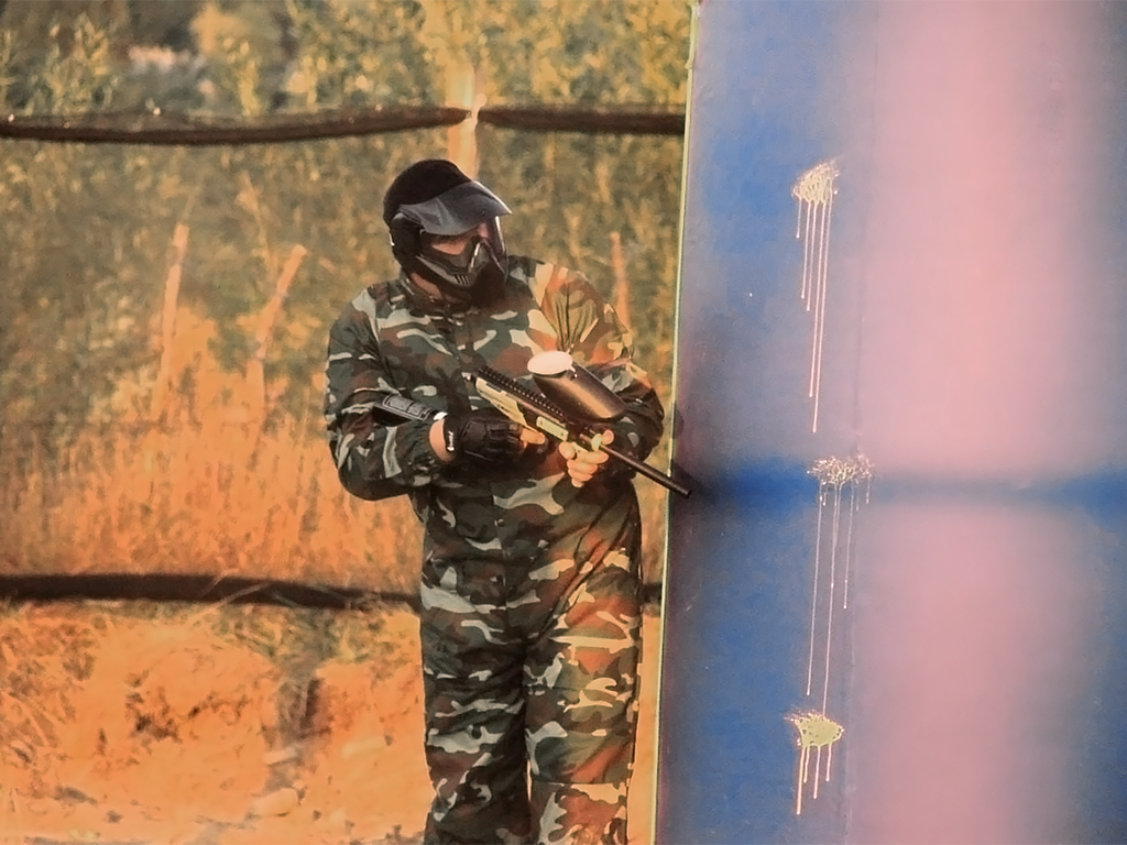 Ostacolo Paintball Cilindro Blu