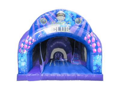 8ft Platform Disco Curved Bounce and Slide - Disco Ready