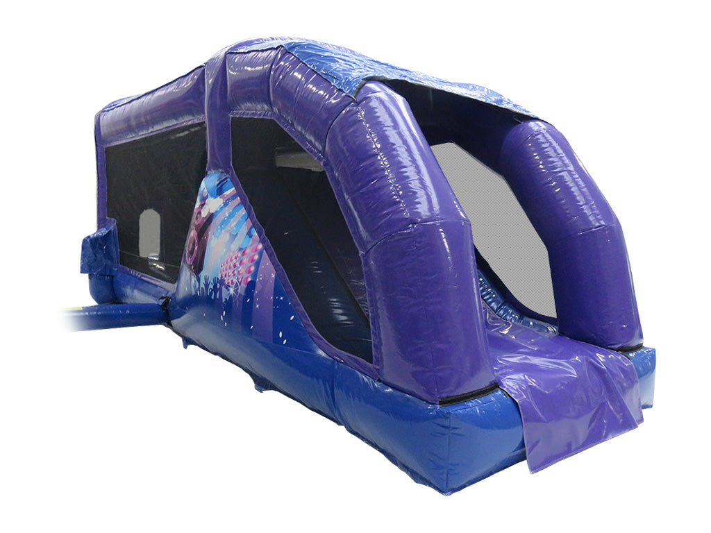 Carrera Divertida Disco Morado y Azul de 1 Parte - Listo para Disco