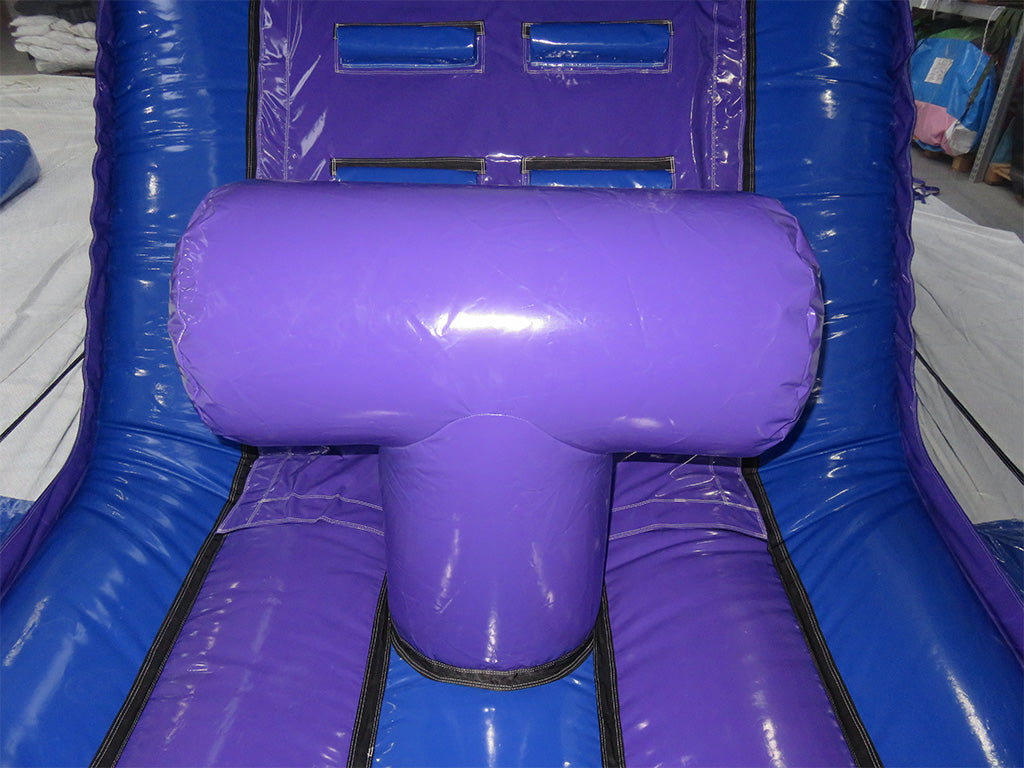 Carrera Divertida Disco Morado y Azul de 1 Parte - Listo para Disco