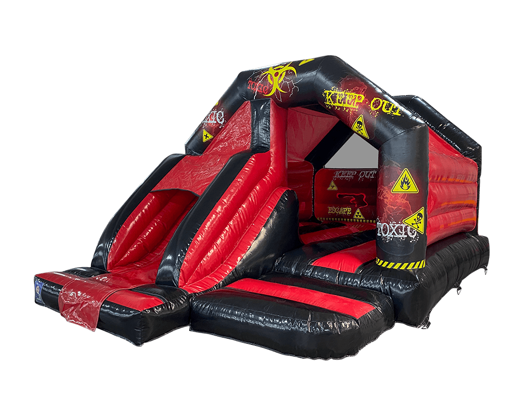 Combină tobogan frontal toxic roșu 5.5x3.7m