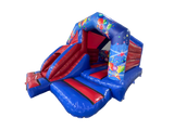 5.5x3.7m Blue & Red Party Front Slide Combi