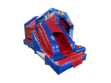 5.5x3.7m Blue & Red Party Front Slide Combi