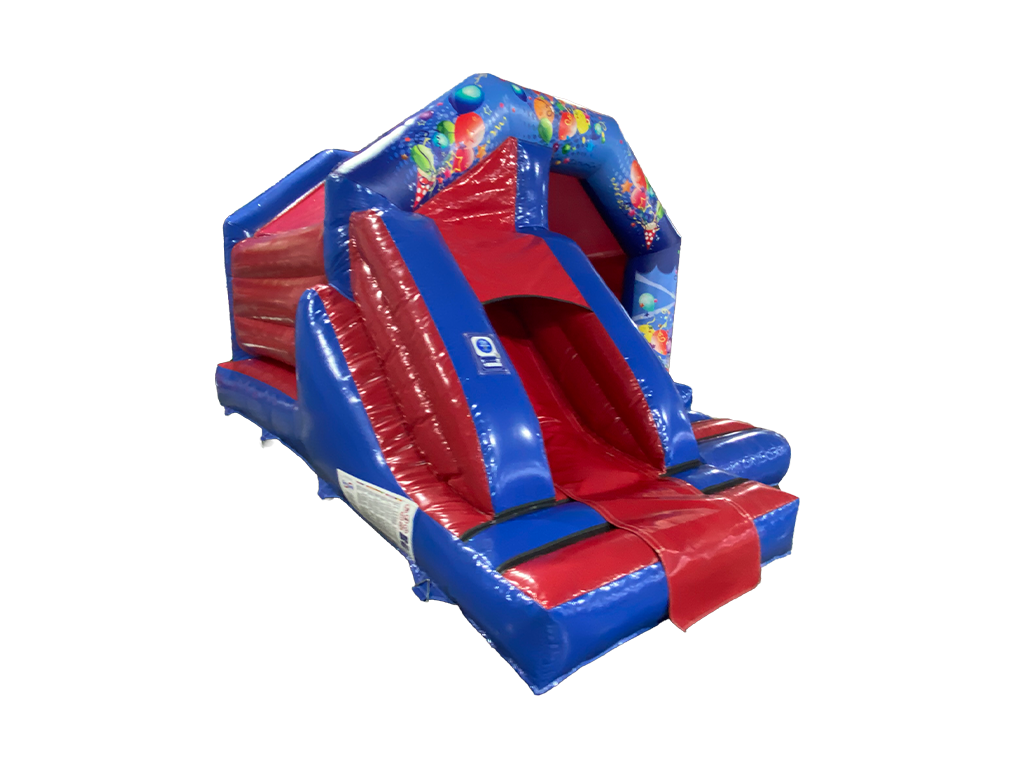 5.5x3.7m Blue & Red Party Front Slide Combi