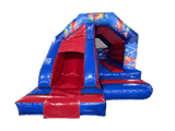 5.5x3.7m Blue & Red Party Front Slide Combi