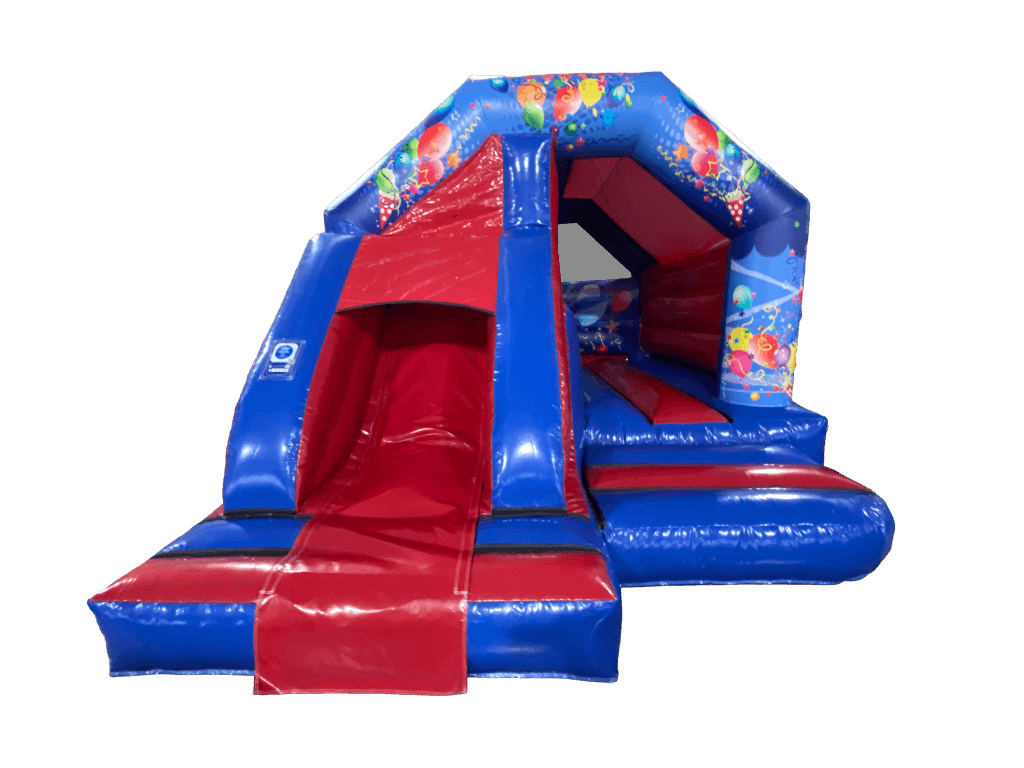 5.5x3.7m Blue & Red Party Front Slide Combi