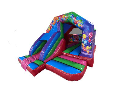Combinazione scivolo frontale per feste multicolore 5,5x3,7m