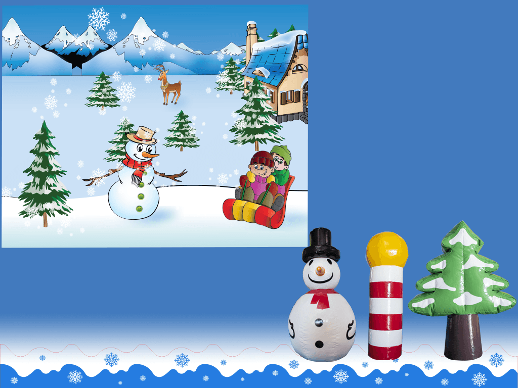 Banners e Obstáculos Removíveis de Natal para Globo 4,5x4,5m