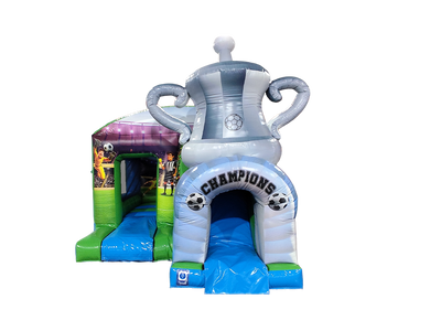 3D Voetbal Trofee Box Springen & Glijbaan