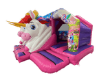 Escorrega Duplo Frontal 3D Unicórnio 4,5x4,5m Combinado