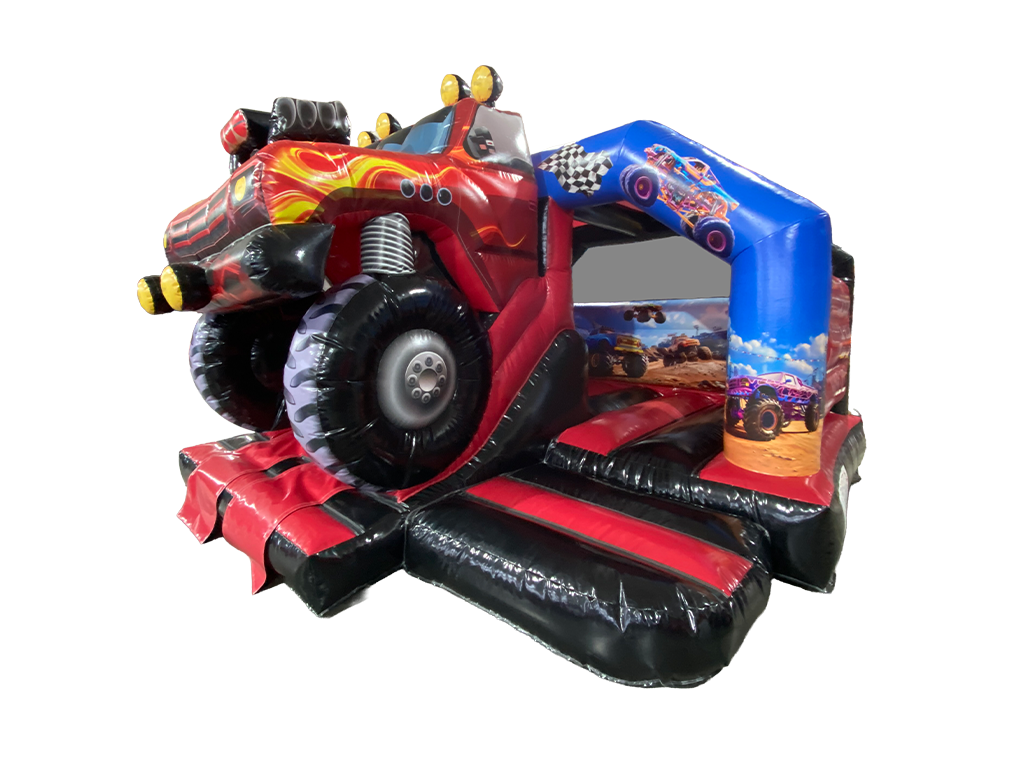 Combină cu tobogan frontal dublu 3D Monster Truck 4,5x4,5m