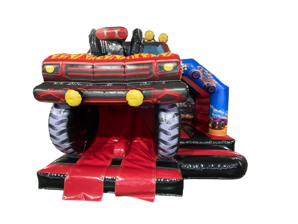 Combină cu tobogan frontal dublu 3D Monster Truck 4,5x4,5m