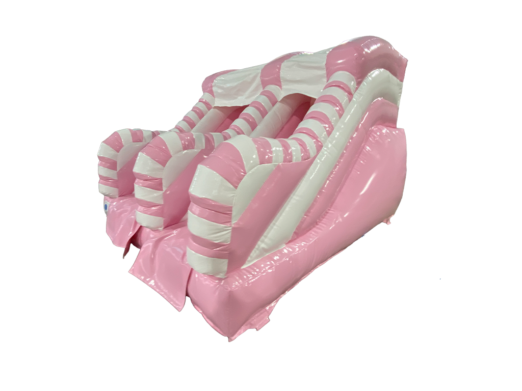 1,5m Plattform Rosa & Weiß Pastell Dreh-Rutsche