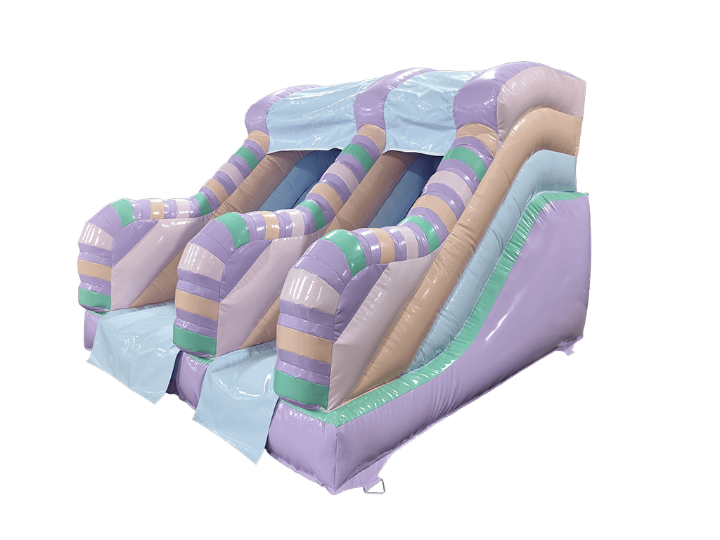 1,5m Plattform Rosa & Weiß Pastell Dreh-Rutsche