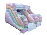 1,5m Plattform Rosa & Weiß Pastell Dreh-Rutsche