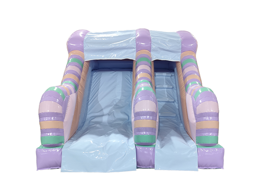 1,5m Plattform Rosa & Weiß Pastell Dreh-Rutsche