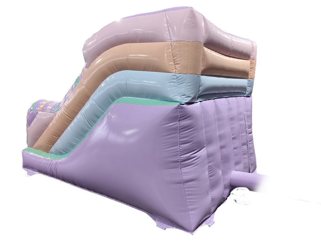 1,5m Plattform Rosa & Weiß Pastell Dreh-Rutsche