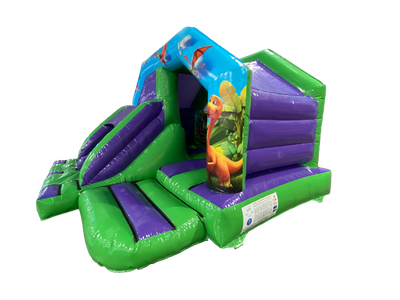 4,5x4,5m Dinosaurier Doppelspur Vorder-Rutsche Kombi