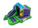 4.5x4.5m Dinosaur Twin Lane Front Slide Combi