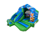 4.5x4.5m Jungle Dubbele Baans Voorkant Glijbaan Combi